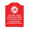 Signmission Do Not Lock Bicycles Here No Estacione Su Bicicleta Aqui With No Bicycle Graphic, RW-1824-24148 A-DES-RW-1824-24148 - alternate 1